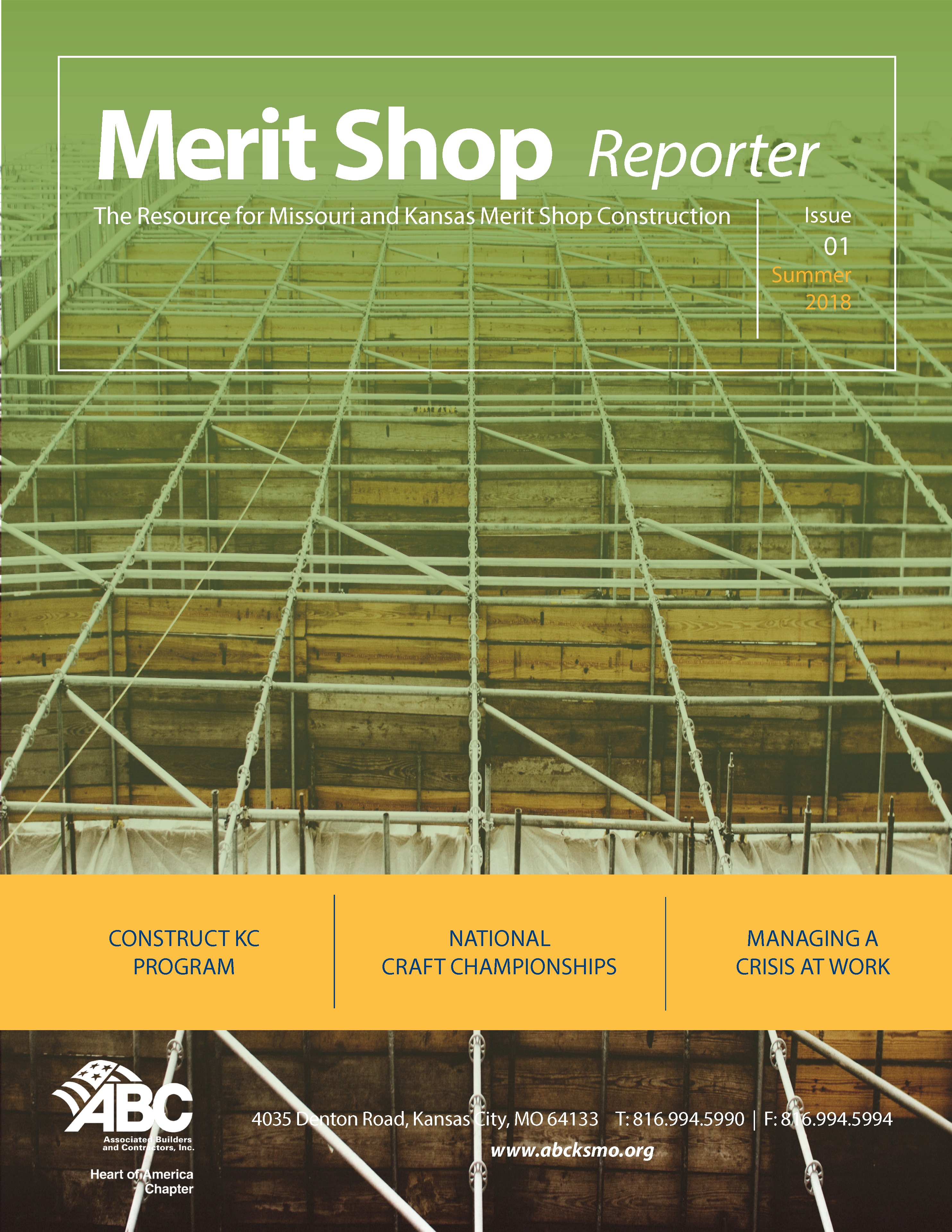 The Merit Shop Reporter | 2018 Issue 1 Cover | Associated Builders & Contractors