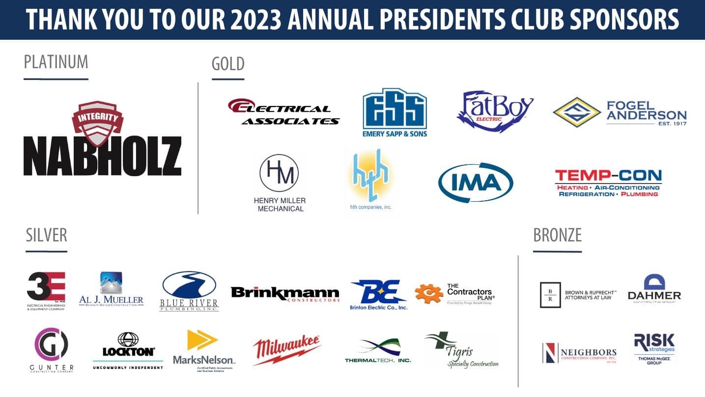 2023 Excellence In Construction Awards | Pres Club Graphic May Update | Associated Builders & Contractors